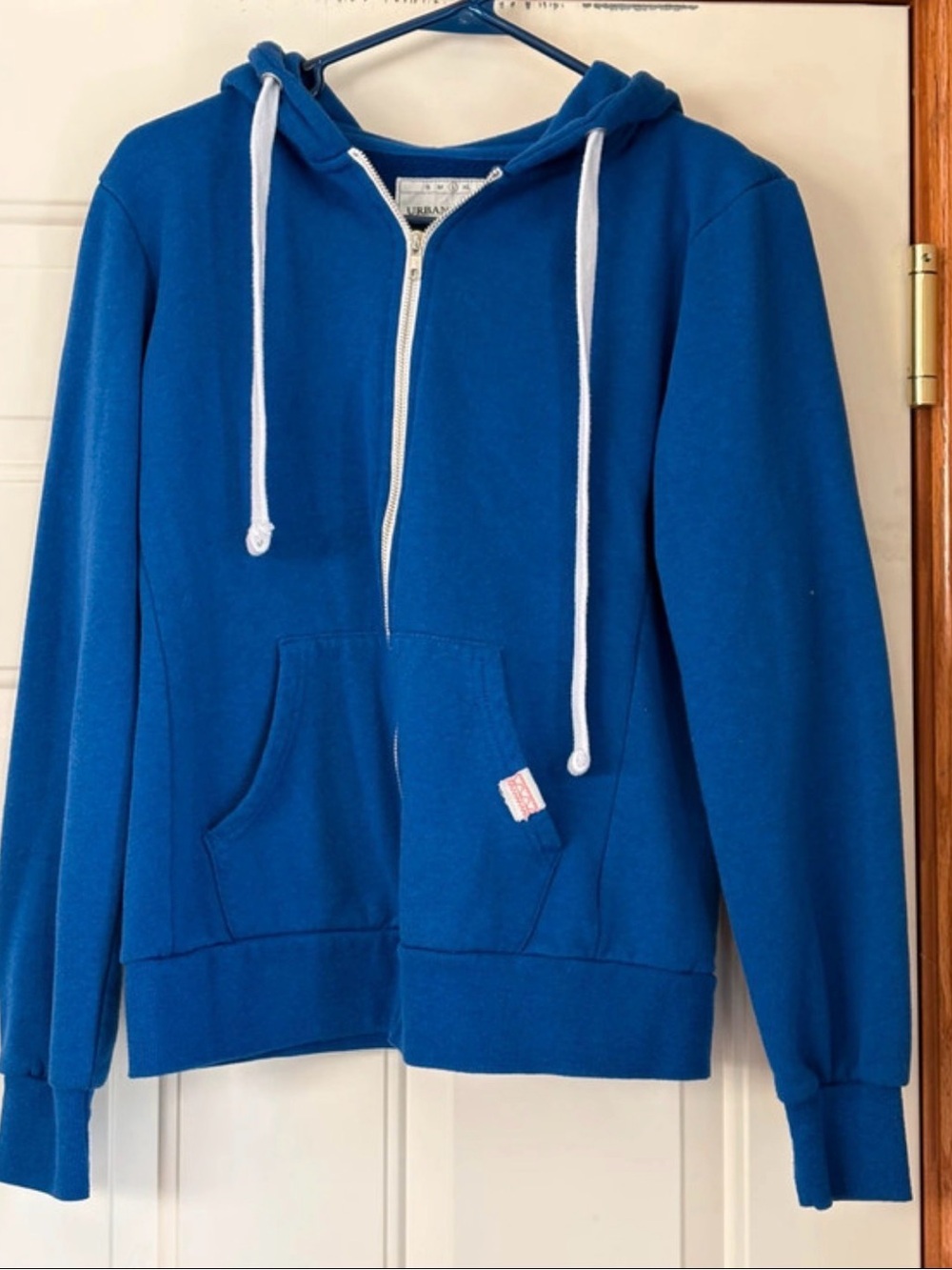 Urban Outfitters Blue Full-Zip Hoodie with Drawstring